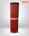 Paquete de 50 Bastones de PVC rojo con rosca de 7/8 (Mexicana)