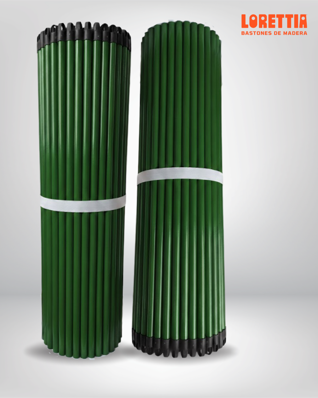 Paquete de 100 bastones de PVC Verde con rosca de 7/8 (Mexicana)