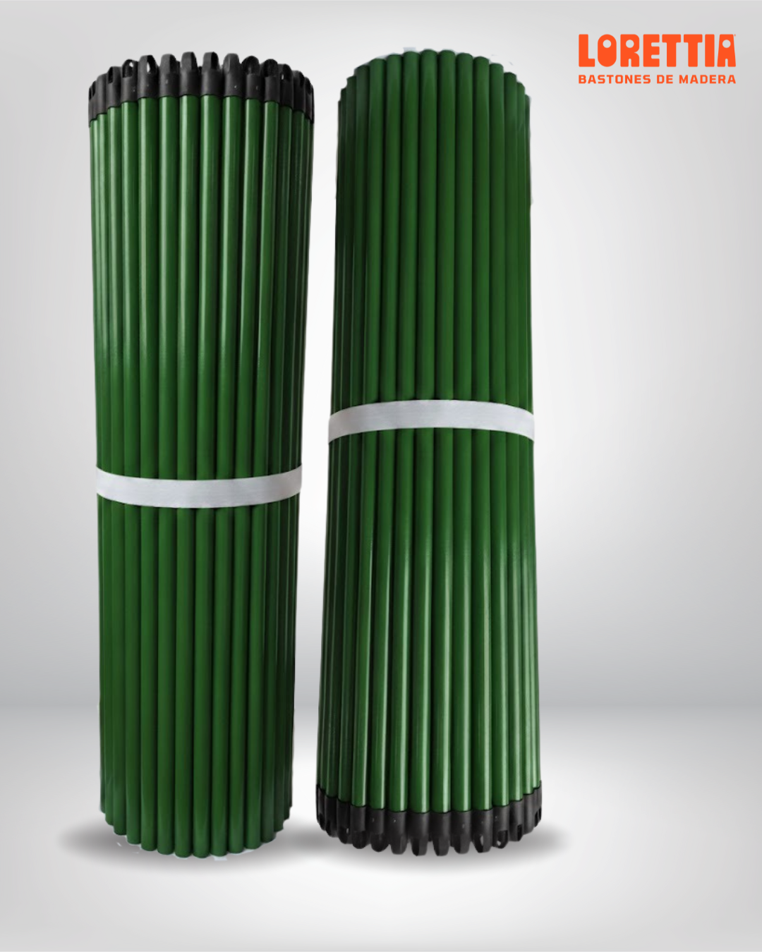 Paquete de 100 bastones de PVC Verde con rosca de 7/8 (Mexicana)