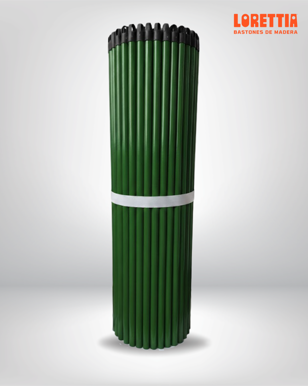 Paquete de 50 bastones de PVC Verde con rosca de 7/8 (Mexicana)